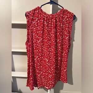 Loft Women’s Red Heart Tank size XL